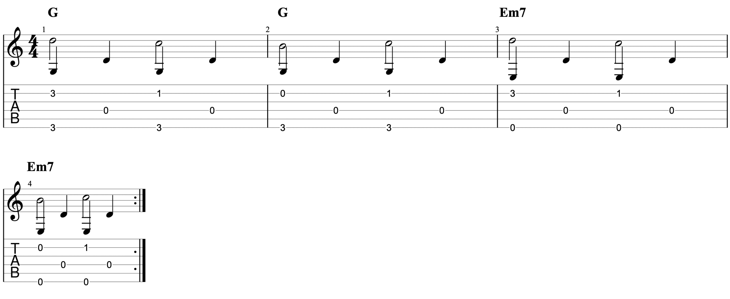 Travis picking pattern | learn fingerpicking | travis picking in G | exercise 6