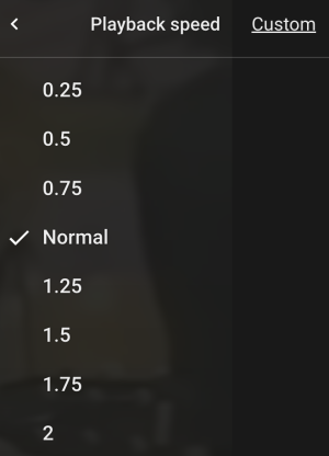 slow down youtube songs - custom speeds