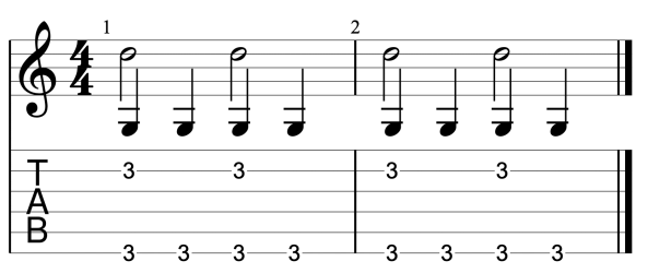 Travis picking pattern | learn fingerpicking | travis picking in G | exercise 2